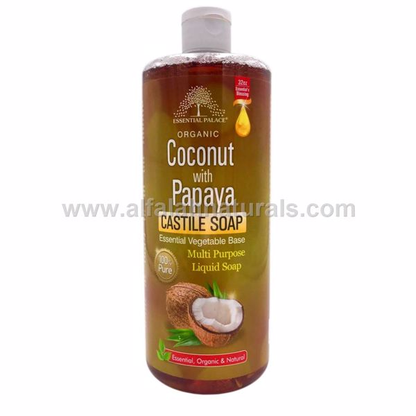Picture of Organic Castile Soap with Coconut & Papaya - 13.5 Oz - By Essential Palace