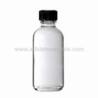 Picture of 1 Pcs - Boston Round 2 oz Clear Glass Bottles With Poly Cone Lined Black Caps
