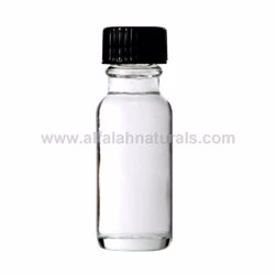 Picture of Boston Round 1/2 oz Clear Glass Bottles With Poly Cone Lined Black Caps