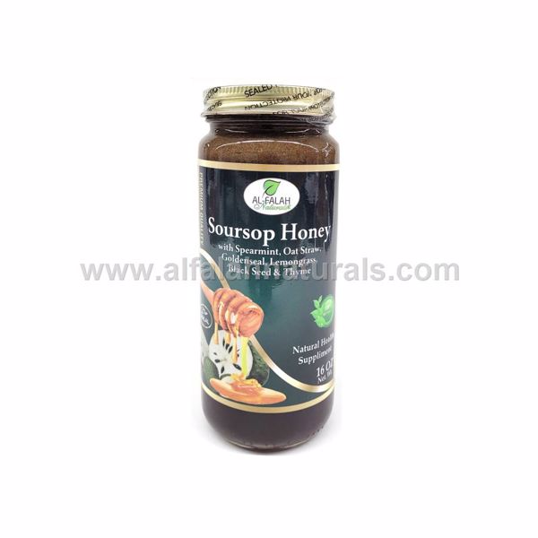 Picture of Soursop Honey with Spearmint, Oat Straw, Goldenseal, Lemongrass, Black Seed & Thyme